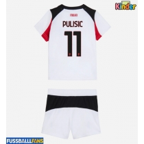 AC Milan Christian Pulisic #11 Auswärts Trikotsatz Kinder 2025-26 Kurzarm (+ Kurze Hosen)